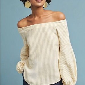 Anthropologie Clotille off the shoulder blouse